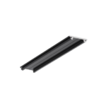 LED strip surface-mounted profile round up to 12mm | 2M | Black