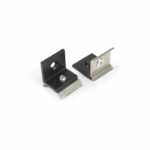 Befestigungsclip für Aufbauprofil rund bis 12mm | Seitenmontage | Schwarz | 20 Stück
