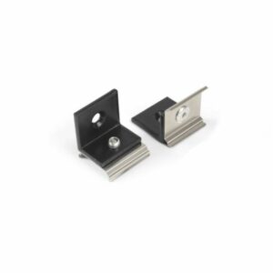 Bevestigingsclip tbv opbouwprofiel rond tot 12mm | Zijmontage | Zwart | 20 stuks