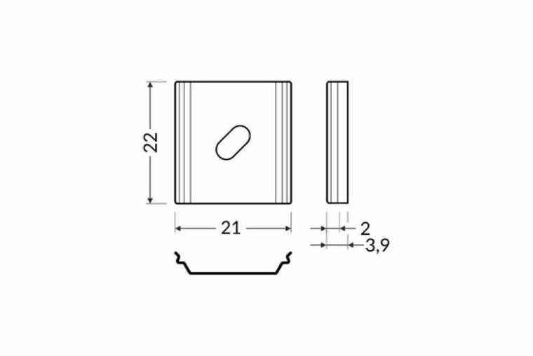Bevestigingsclip tbv opbouwprofiel rond tot 12mm | 20 stuks
