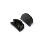 Eindkap tbv opbouwprofiel rond tot 12mm | Zwart | 2 stuks