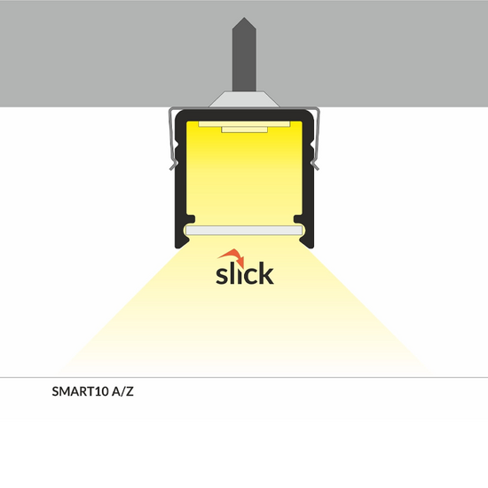 Ledstrip opbouwprofiel vierkant tot 10mm | 2M | Zilver