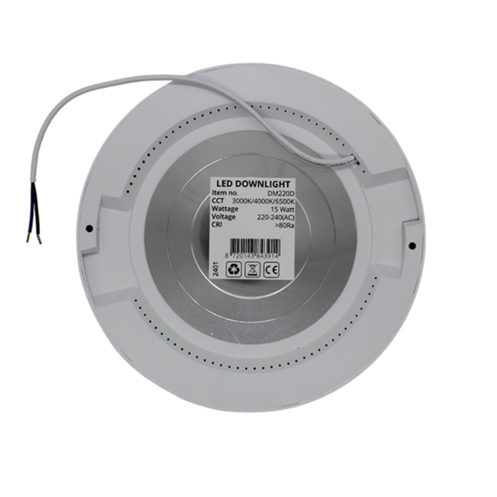 Led downlight in/opbouw | Ø220 | 15W | CCT-switch | Dimbaar