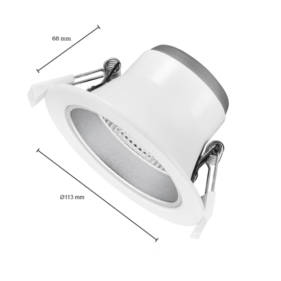Led downlight Sia | Ø90 | 10W | CCT-switch