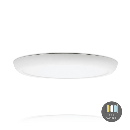 Led downlight in/opbouw | Ø220 | 12-18W | CCT-switch