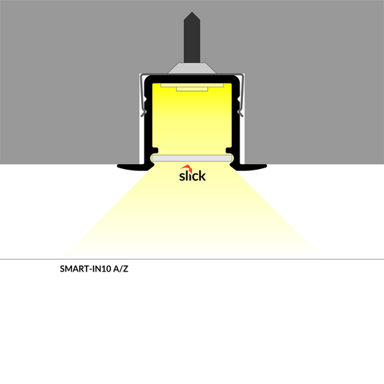 LED-Einbauprofil bis 10 mm | 2M | Silber