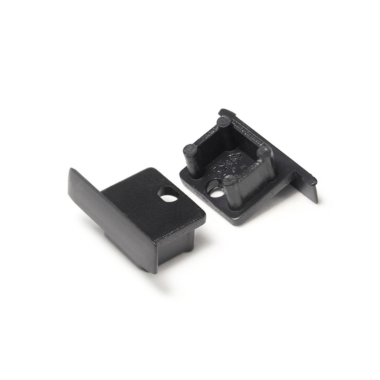 Eindkap met kabelopening tbv inbouwprofiel tot 10mm | Zwart | 20 stuks
