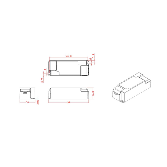 Led driver | Dimbaar | 250mA | 10W | Voor Sia & Ortho