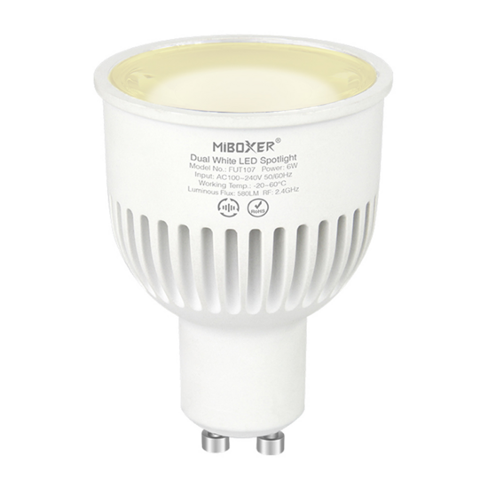 Mi-Light GU10 Spot 6W CCT | Slimme en Dimbare Verlichting