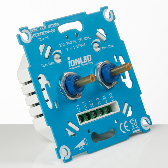 DUO TRIAC LED DIMMER | 2×0.3-200 WATT | ION INDUSTRIES