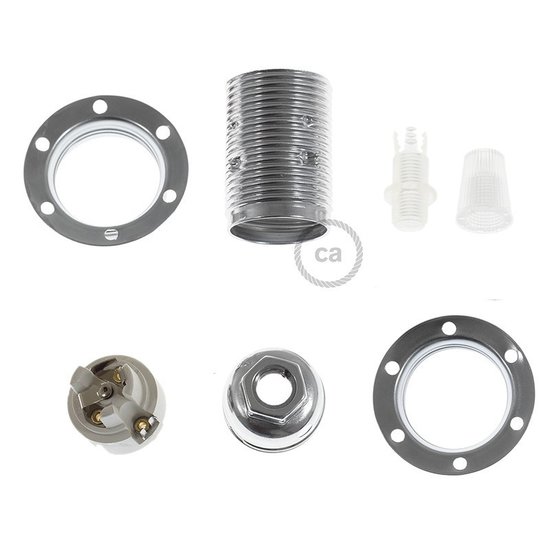 Industriële Lampfitting E14 | Zilver ECO - Afbeelding 3