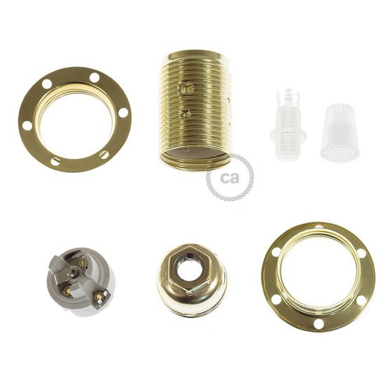 Industriële Lampfitting E14 | Goud ECO - Afbeelding 3