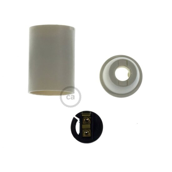 E14 fitting in thermoplastisch materiaal wit - Afbeelding 2