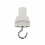 Railadapter met haak voor 3-fase rail in wit