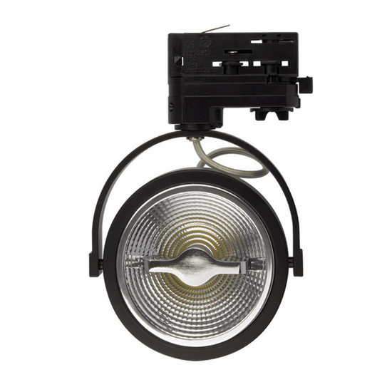 3-fase rail dimbare railspot 15W | 2700K | Zwart