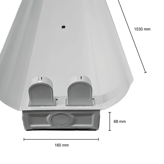 Dubbele led TL armatuur met reflector | IP22 | 150cm