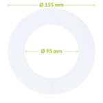 Led downlight verloopring | Ø95-155mm | Wit