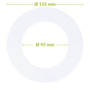 Led downlight verloopring | Ø95-155mm | Wit