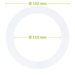 Led downlight verloopring | Ø115-152mm | Wit
