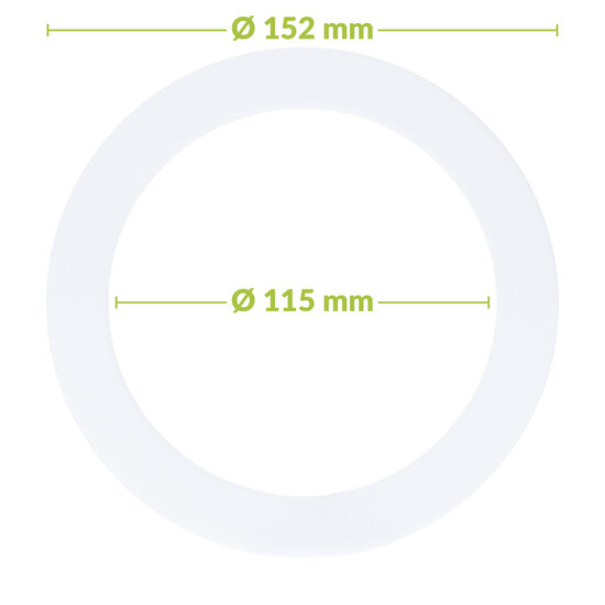 Led downlight verloopring | Ø115-152mm | Wit