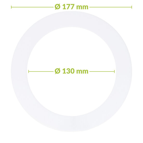 LED downlight adapter ring | Ø 130-177mm | White