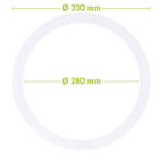 Led downlight verloopring | Ø 280-330mm | Wit