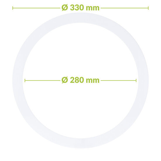 Led downlight verloopring | Ø 280-330mm | Wit
