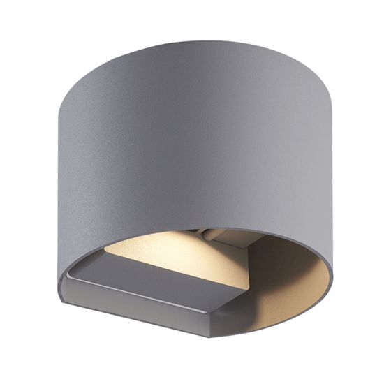 Dimbare Wandlamp Rond Grijs 6W | IP65 Weerbestendig