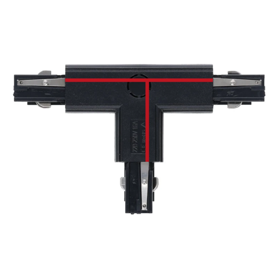 3-fase rail T-connector | Rechts-2 | Zwart - Afbeelding 2