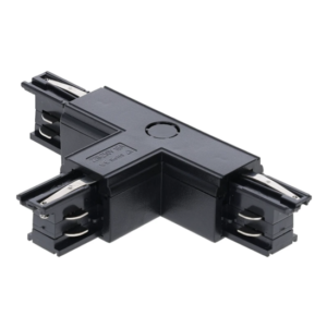 T-connector rechts-2 voor 3-fase rail in zwart