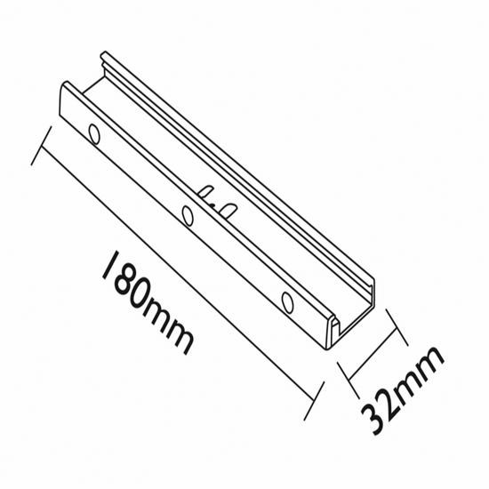 3-fase rail ophangsysteem | 18 cm | Zwart