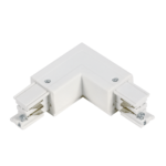 Witte binnenhoek L-connector voor 3-fase rail