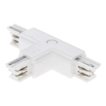 T-connector links-1 voor 3-fase rail in wit