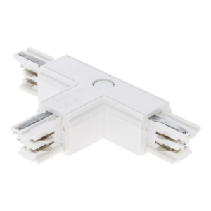 T-connector links-1 voor 3-fase rail in wit