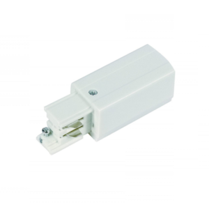 Witte linkse voedingsconnector voor 3-fase rail