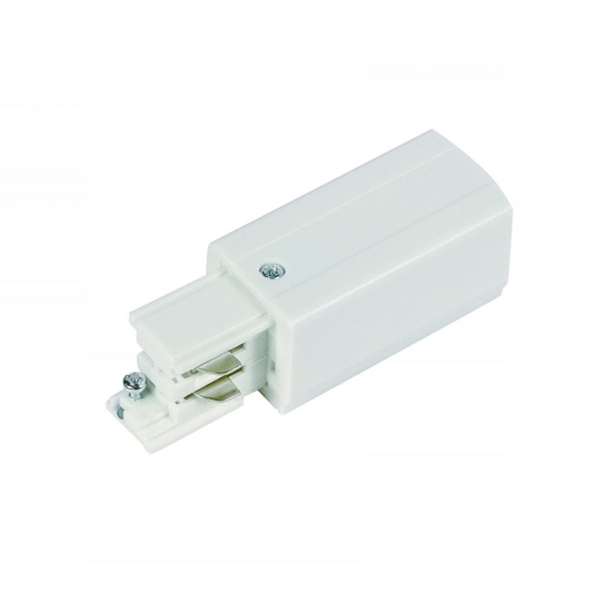 Witte linkse voedingsconnector voor 3-fase rail