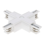 X-connector voor 3-fase rail in wit