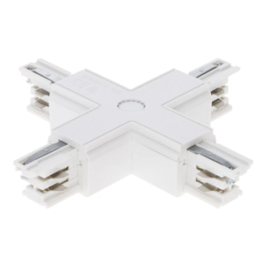 X-connector voor 3-fase rail in wit