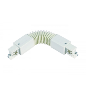 Witte flexibele connector voor 3-fase rail