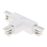 T-connector rechts-2 voor 3-fase rail in wit