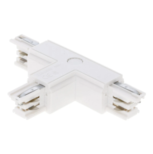 T-connector rechts-2 voor 3-fase rail in wit