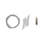 Pendelset met clip van 2 meter voor 3-fase rail in wit