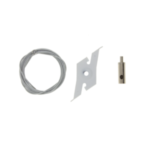 Pendelset met clip van 2 meter voor 3-fase rail in wit