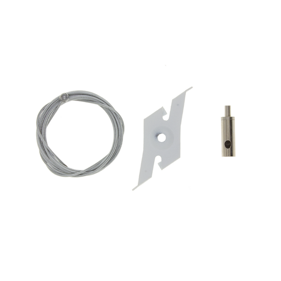 Pendelset met clip van 2 meter voor 3-fase rail in wit