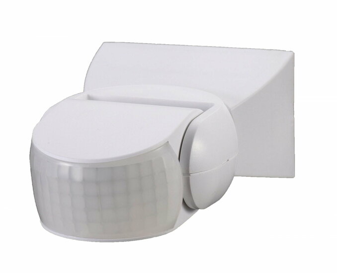 Witte IP65 opbouw bewegingsmelder voor wandmontage