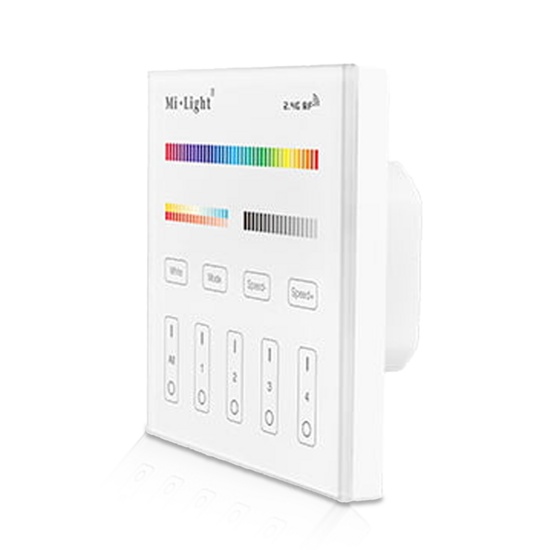 Mi-Light T4 RGB CCT wandafstandsbediening voor vier zones