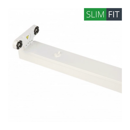 Dubbele led TL armatuur | IP22 | 60cm | Wit