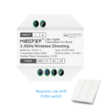 Mi-Light Push Dim Module | Wireless Dimming for 3 Zones