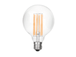 Qaledo LED Filament Globelampe G125 E27 6W 2200K klar dimmbar