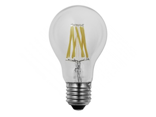Qaledo LED-Filamentlampe A60 E27 8W 2200K klar dimmbar